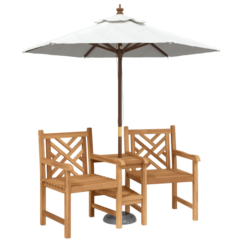 Produktbild för Trädgårds utomhusstolar 152 x 63 x 89 cm Massivt teakträ