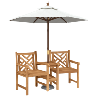 Produktbild för Trädgårds utomhusstolar 152 x 63 x 89 cm Massivt teakträ