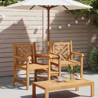 Produktbild för Trädgårds utomhusstolar 152 x 63 x 89 cm Massivt teakträ