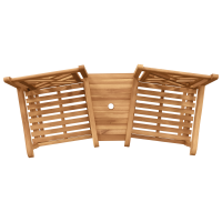 Produktbild för Trädgårds utomhusstolar 152 x 63 x 89 cm Massivt teakträ
