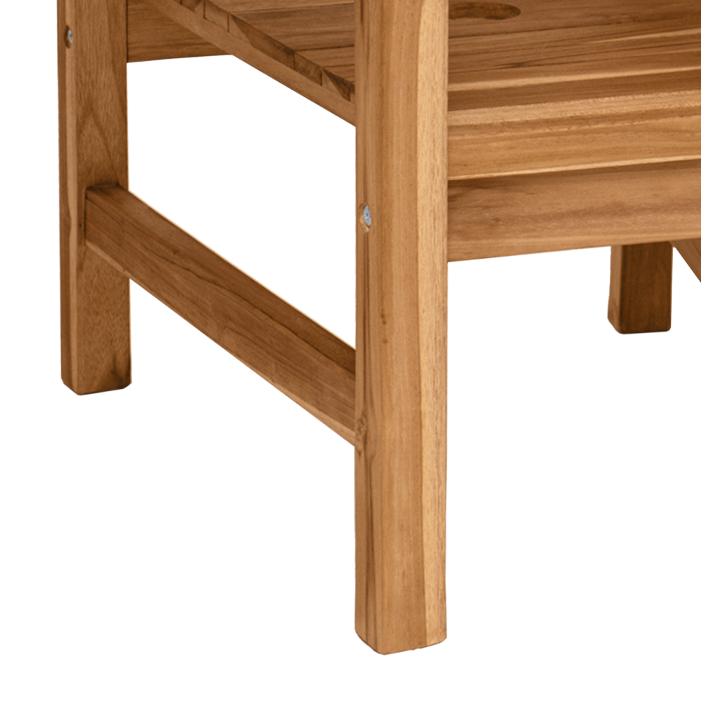 Produktbild för Trädgårds utomhusstolar 152 x 63 x 89 cm Massivt teakträ