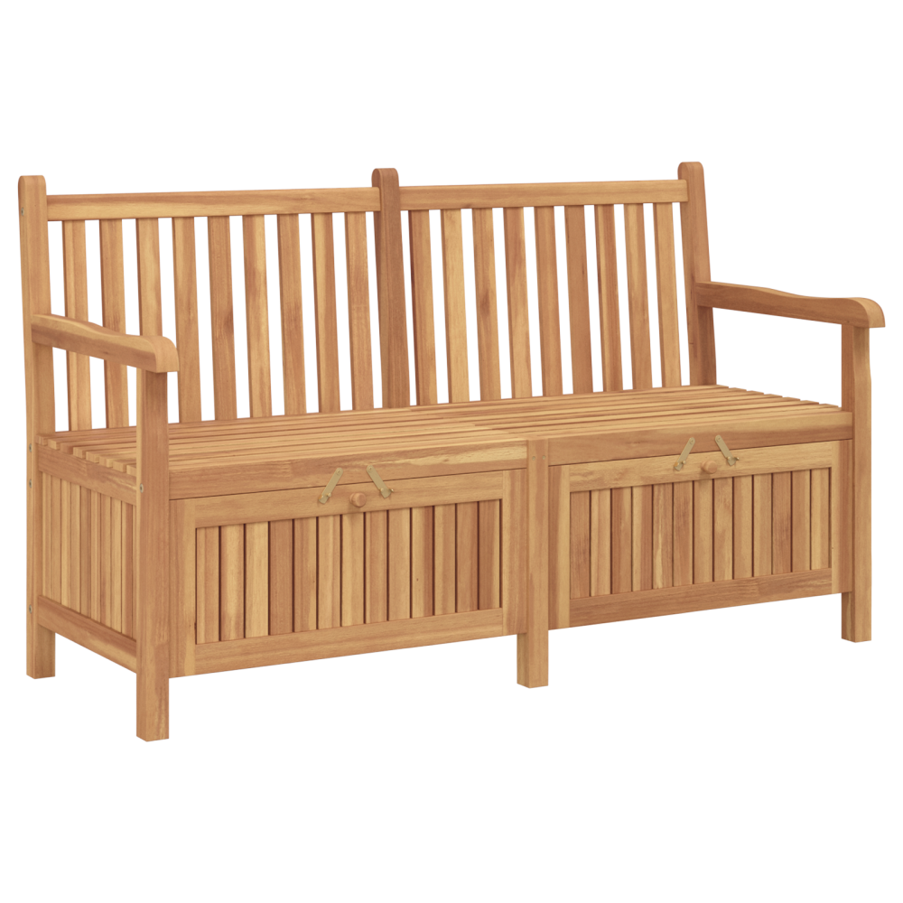 Produktbild för Trädgårdsbänk med lagring 150 x 60 x 90 cm Massivt teakträ