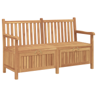 Produktbild för Trädgårdsbänk med lagring 150 x 60 x 90 cm Massivt teakträ