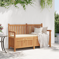 Produktbild för Trädgårdsbänk med lagring 150 x 60 x 90 cm Massivt teakträ