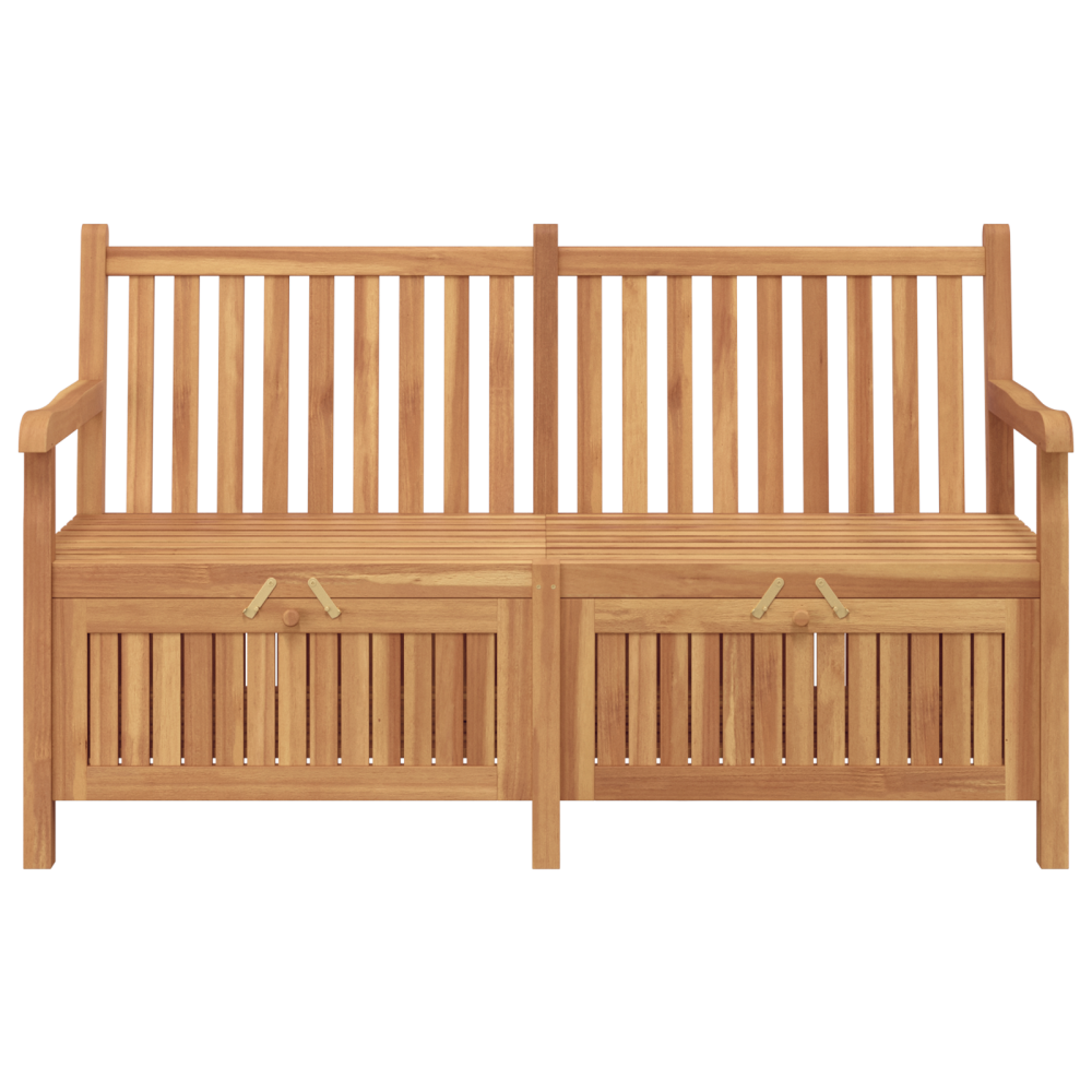 Produktbild för Trädgårdsbänk med lagring 150 x 60 x 90 cm Massivt teakträ
