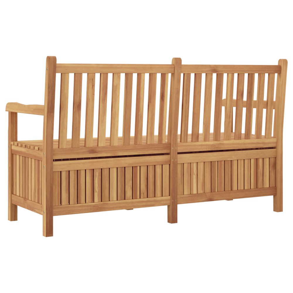 Produktbild för Trädgårdsbänk med lagring 150 x 60 x 90 cm Massivt teakträ