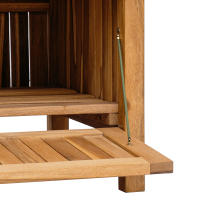 Produktbild för Trädgårdsbänk med lagring 150 x 60 x 90 cm Massivt teakträ