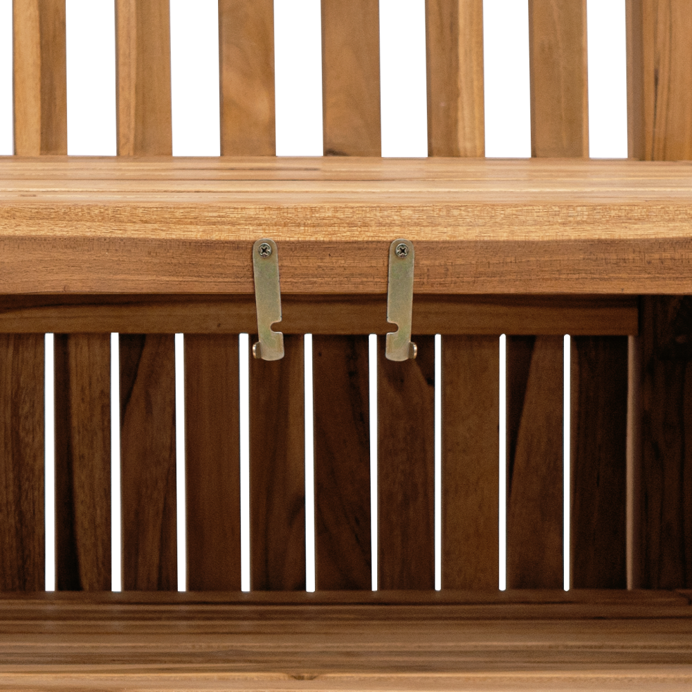 Produktbild för Trädgårdsbänk med lagring 150 x 60 x 90 cm Massivt teakträ