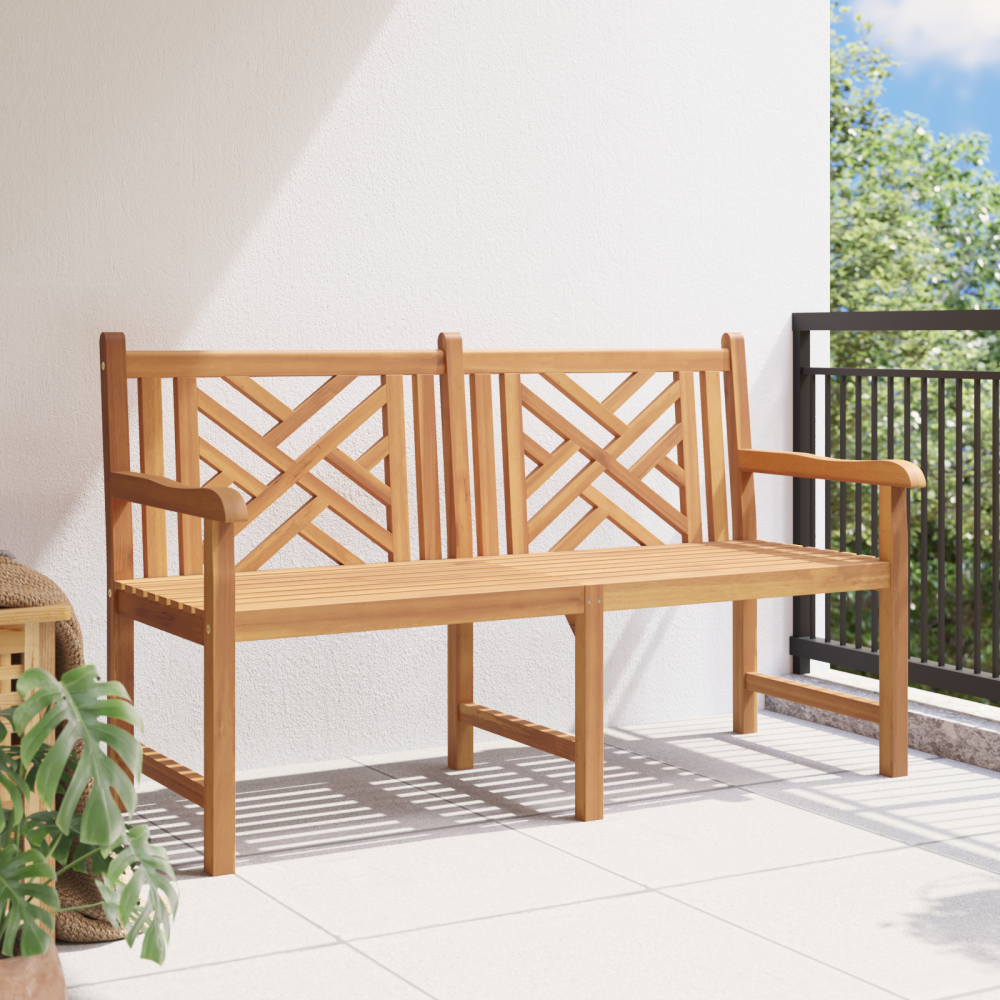 Produktbild för Trädgårdsbänk 150 x 60 x 90 cm Massivt teakträ