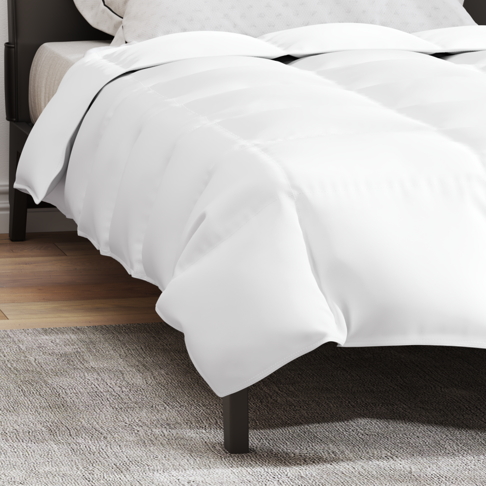 Produktbild för Duntäcke Vit 135 x 200 cm Fjäder