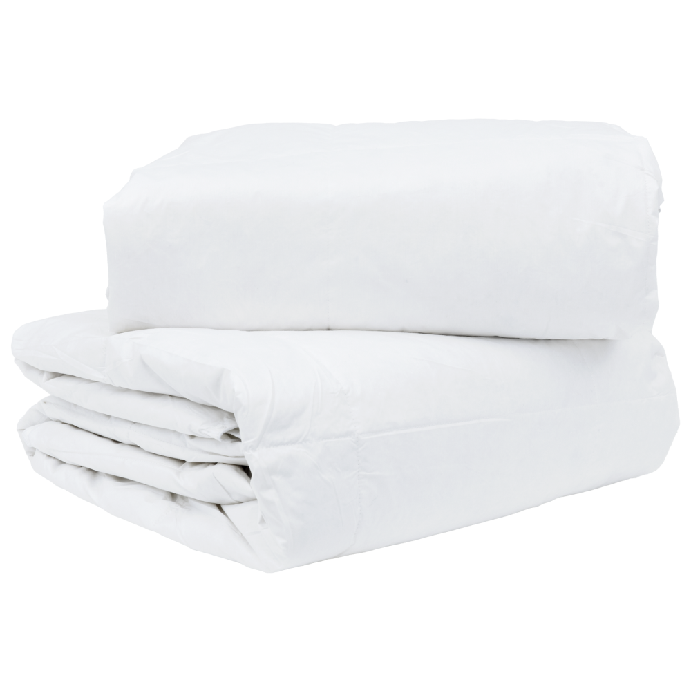 Produktbild för 2-i-1 Duntäcke Vit 240 x 260 cm Fjäder