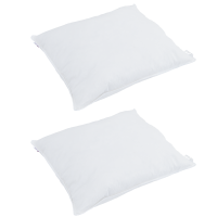 Produktbild för Kudde med kudde 2 pcs Vit 40 x 40 cm Fjäder