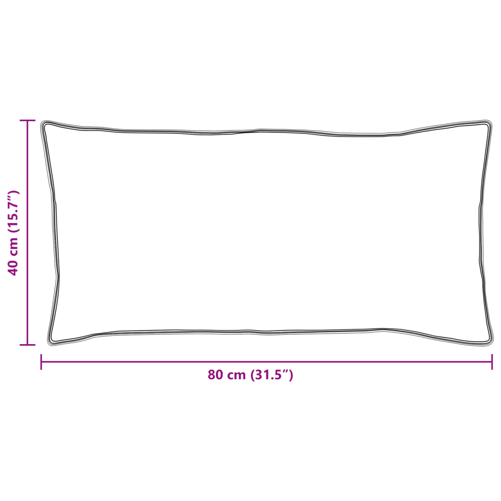 Produktbild för Kudde med kudde 2 pcs Vit 40 x 80 cm Fjäder