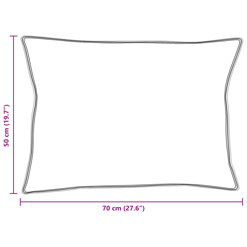Produktbild för Kudde med kudde 2 pcs Vit 50 x 70 cm Fjäder