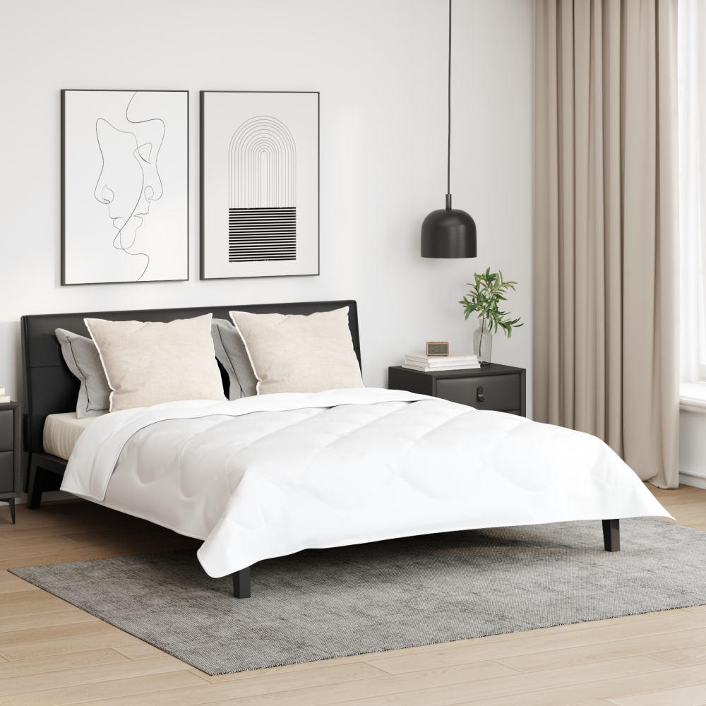 Produktbild för Kudde med kudde 2 pcs Vit 70 x 90 cm Fjäder