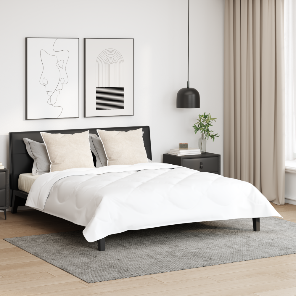 Produktbild för Kudde med kudde 2 pcs Vit 80 x 80 cm Fjäder