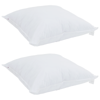 Produktbild för Kudde med kudde 2 pcs Vit 40 x 40 cm Bomull