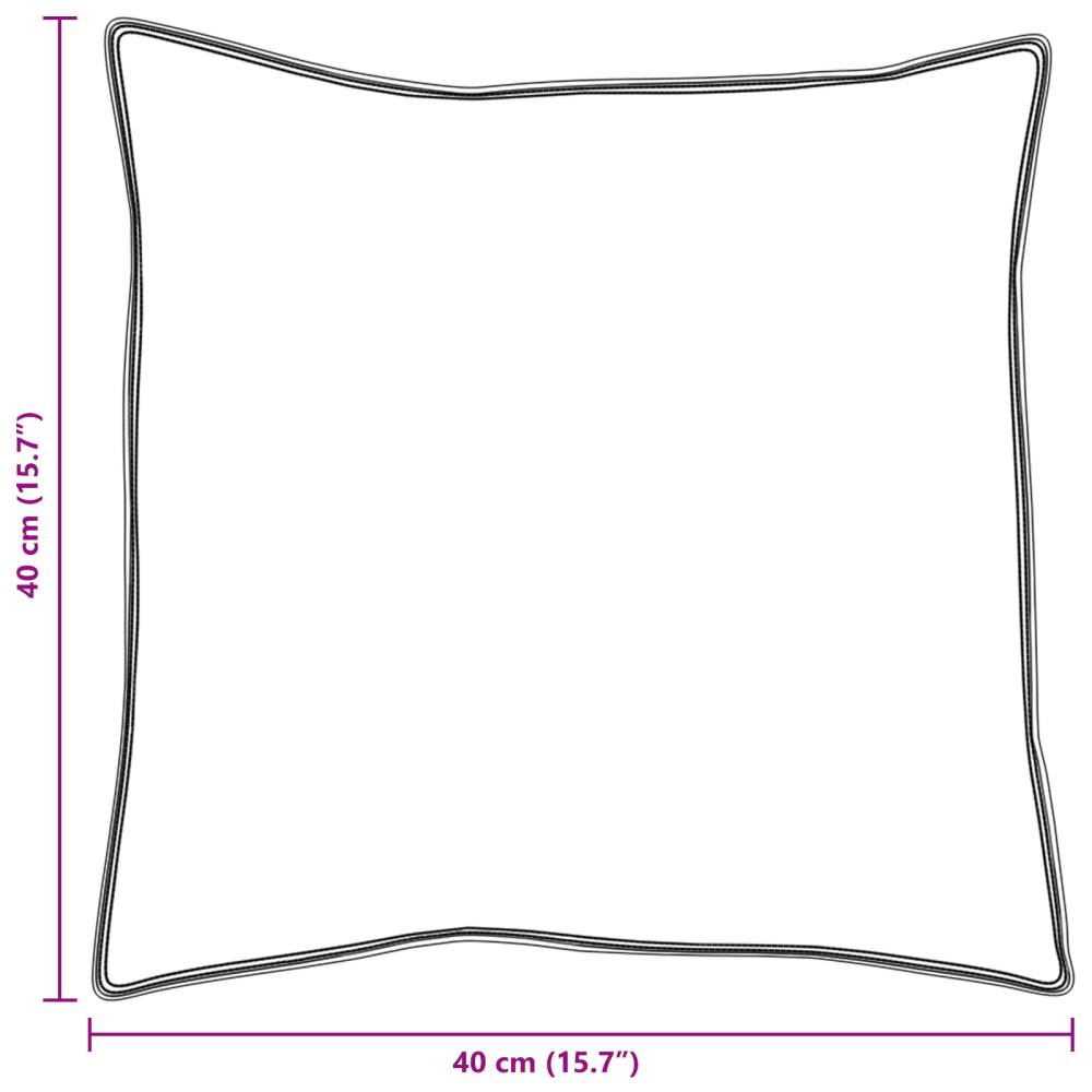 Produktbild för Kudde med kudde 2 pcs Vit 40 x 40 cm Bomull