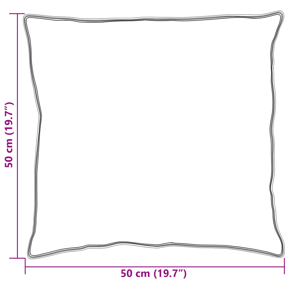 Produktbild för Kudde med kudde 2 pcs Vit 50 x 50 cm Bomull