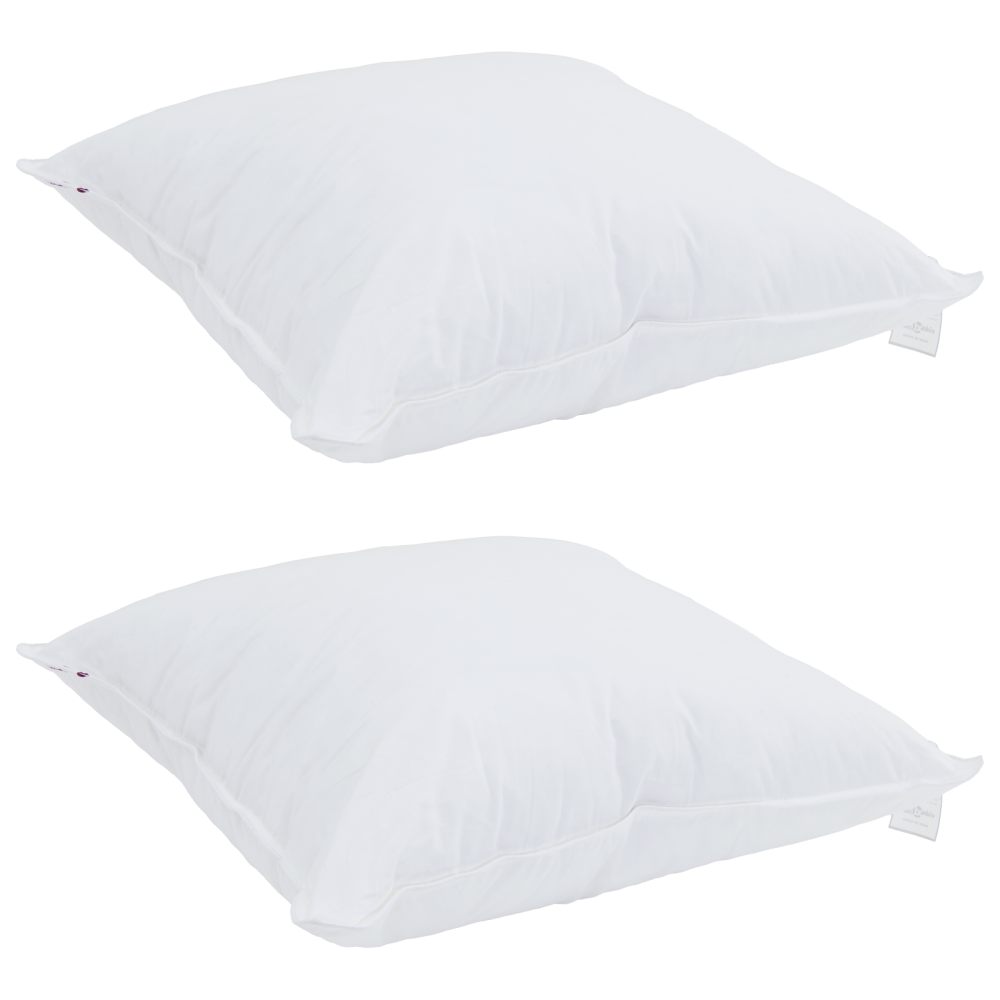 Produktbild för Kudde med kudde 2 pcs Vit 80 x 80 cm Bomull