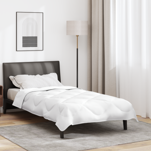 vidaXL Duntäcke Vit 200 x 140 x 4 cm Polyester