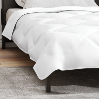 Produktbild för Duntäcke Vit 200 x 140 x 4 cm Polyester