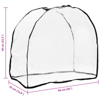 Produktbild för Djur barnvagnsoverdrag Transparent 66 x 35 x 59 cm PVC