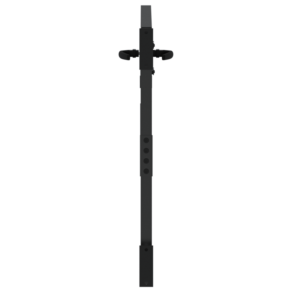 Produktbild för Trädgårdsgrind 85 x 100 cm Pulverlackerad stål Svart Låsbar