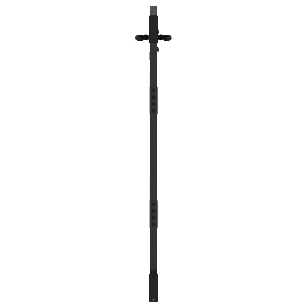 Produktbild för Trädgårdsgrind med lås Svart 85 x 125 cm Pulverlackerad stål