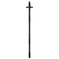 Produktbild för Trädgårdsgrind med lås Svart 85 x 125 cm Pulverlackerad stål