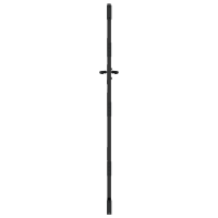 Produktbild för Trädgårdsgrind 85 x 175 cm Pulverlackerad stål Svart Låsbar