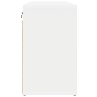 Produktbild för Skoskåp med hylla Vit 77,5 x 30 x 51 cm Konstruerat trä