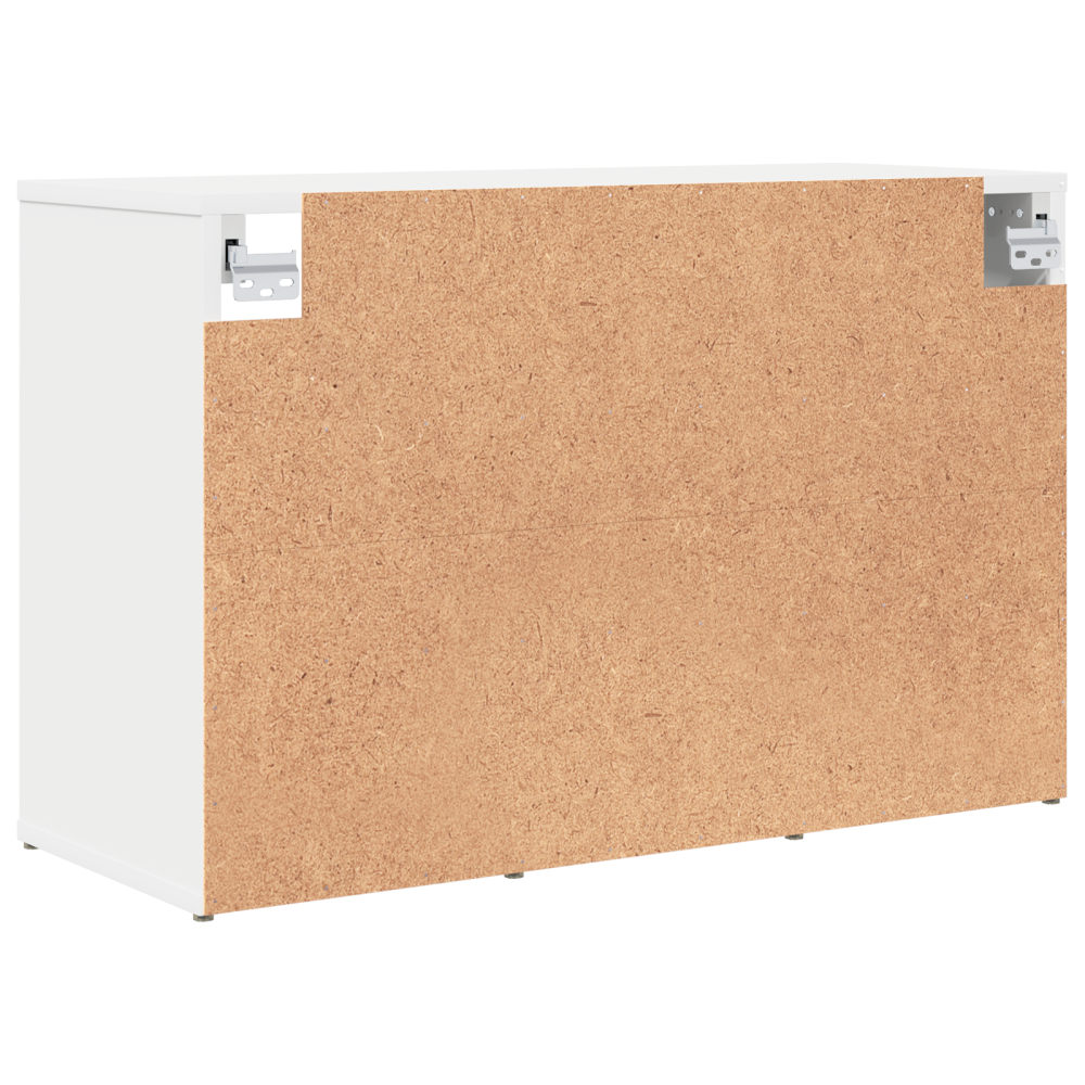 Produktbild för Skoskåp med hylla Vit 77,5 x 30 x 51 cm Konstruerat trä