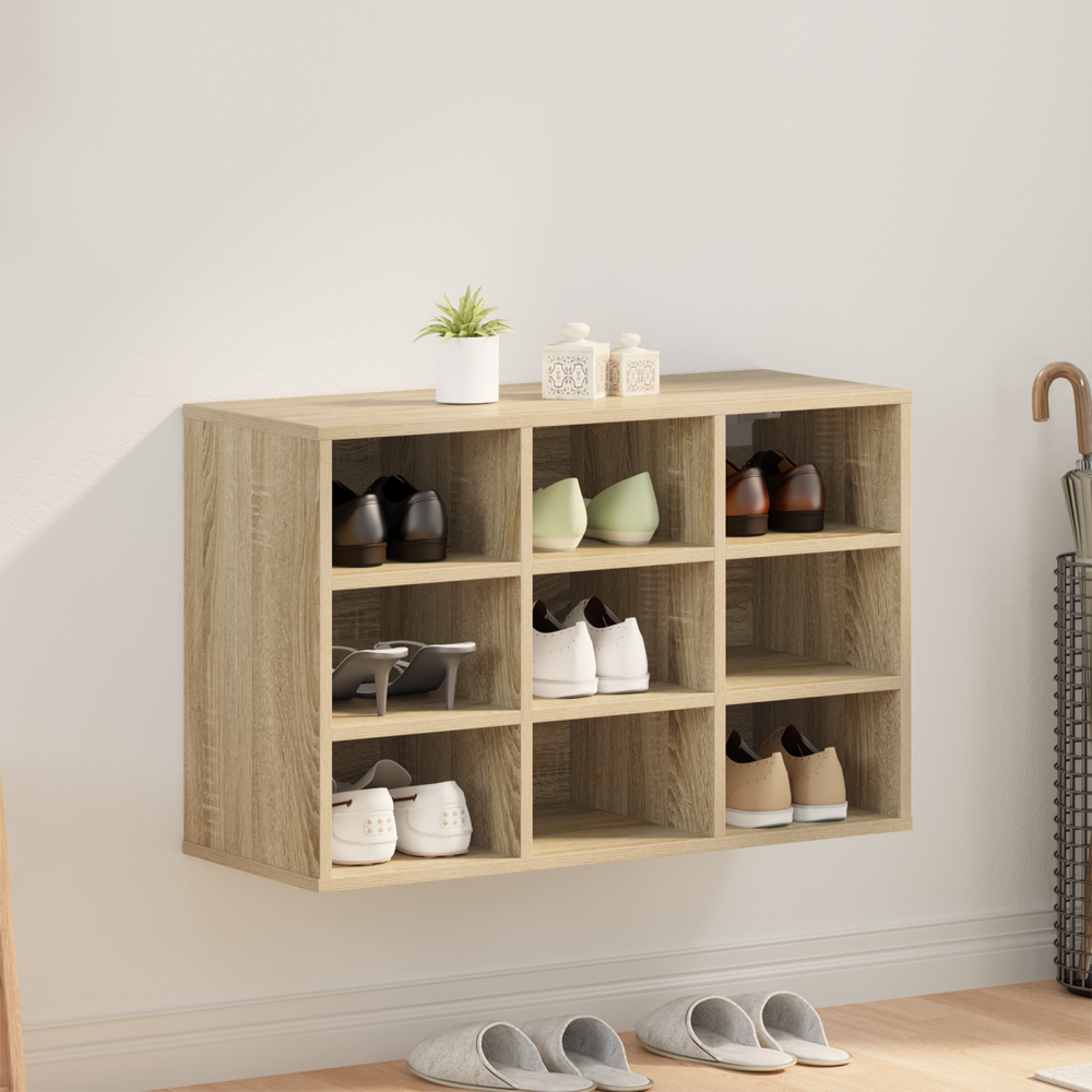 Produktbild för Skoskåp med hylla Sonoma-ek 77,5 x 30 x 51 cm Konstruerat trä