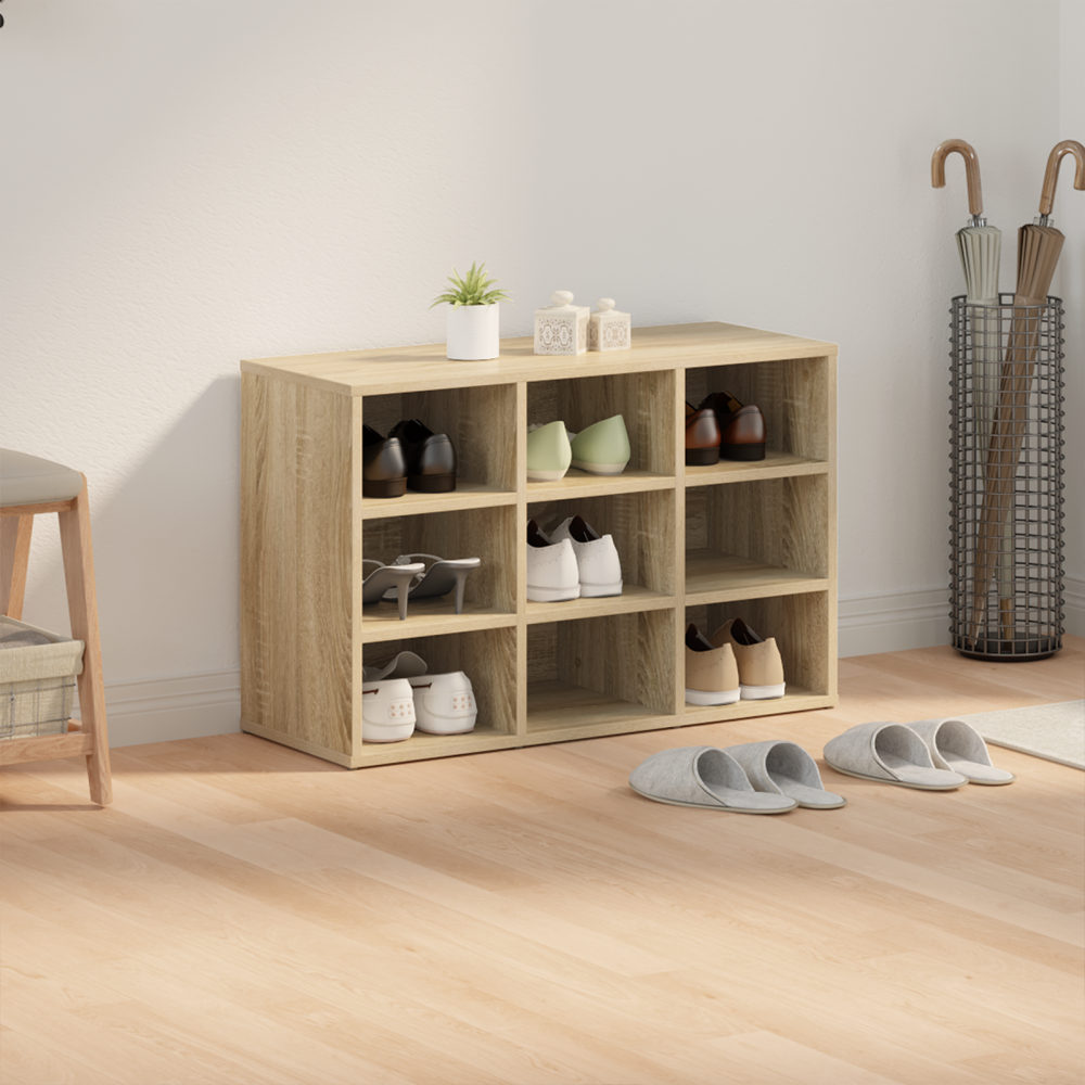 Produktbild för Skoskåp med hylla Sonoma-ek 77,5 x 30 x 51 cm Konstruerat trä