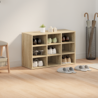 Produktbild för Skoskåp med hylla Sonoma-ek 77,5 x 30 x 51 cm Konstruerat trä