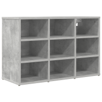 Produktbild för Skoskåp med hylla Betonggrå 77,5 x 30 x 51 cm Konstruerat trä