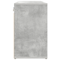 Produktbild för Skoskåp med hylla Betonggrå 77,5 x 30 x 51 cm Konstruerat trä