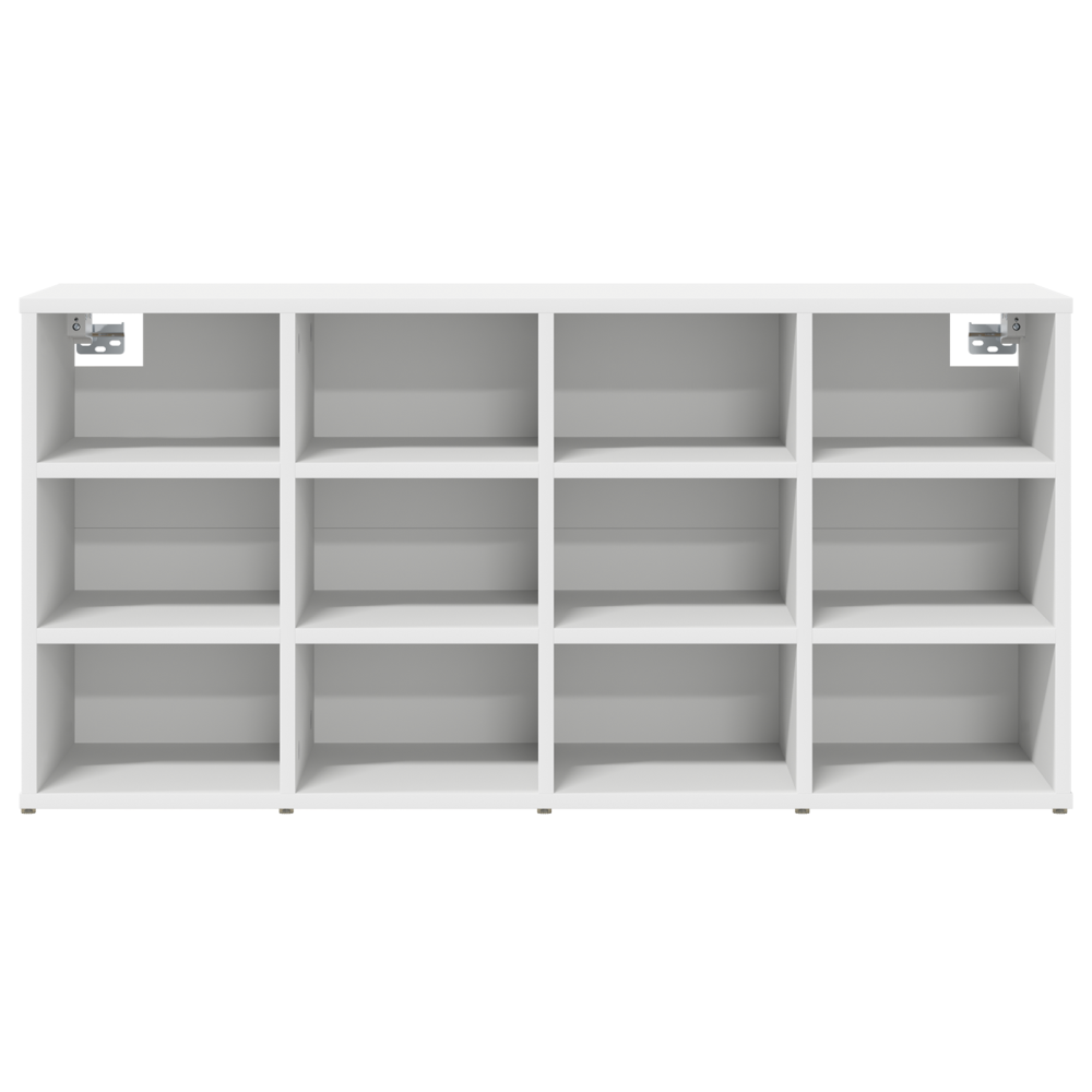Produktbild för Skoskåp med hylla Vit 103 x 30 x 51 cm Konstruerat trä