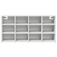 Produktbild för Skoskåp med hylla Vit 103 x 30 x 51 cm Konstruerat trä