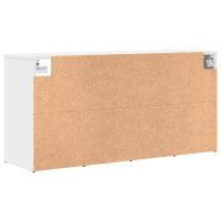 Produktbild för Skoskåp med hylla Vit 103 x 30 x 51 cm Konstruerat trä