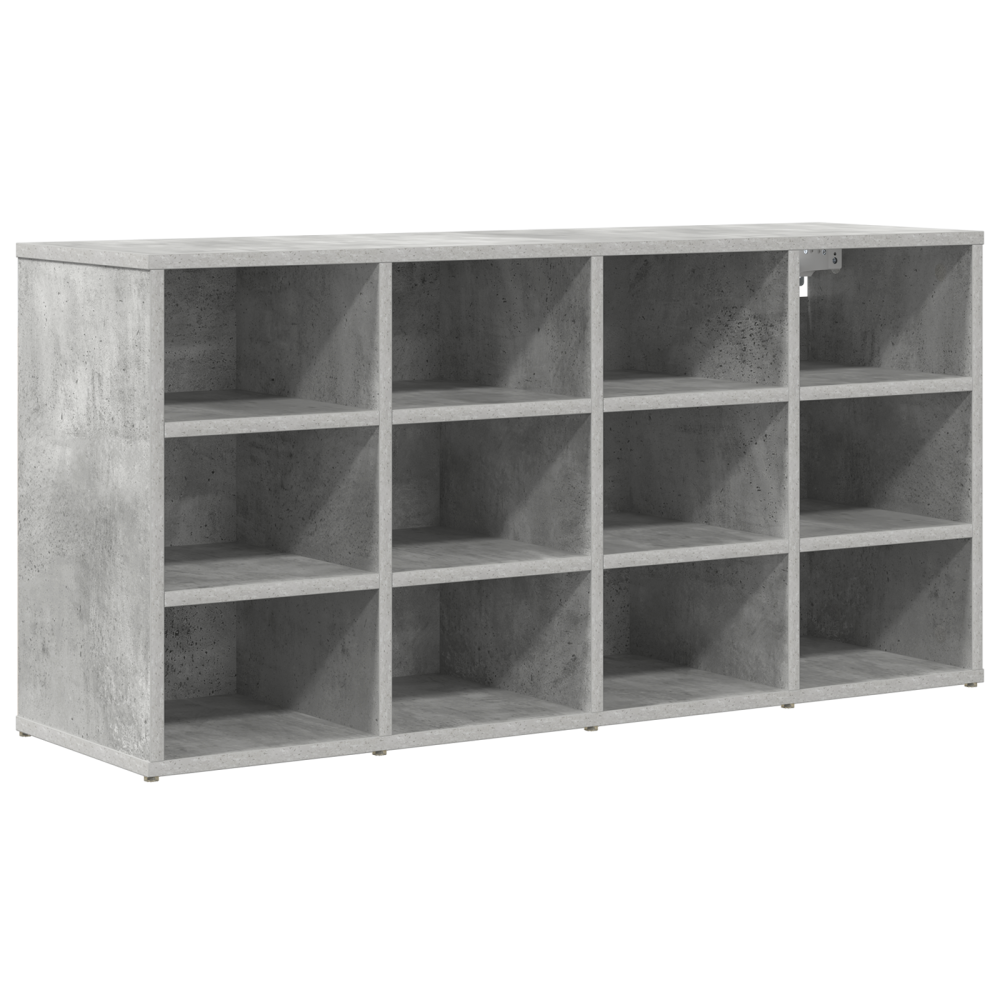 Produktbild för Skoskåp med hylla Betonggrå 103 x 30 x 51 cm Konstruerat trä