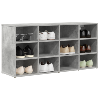 Produktbild för Skoskåp med hylla Betonggrå 103 x 30 x 51 cm Konstruerat trä