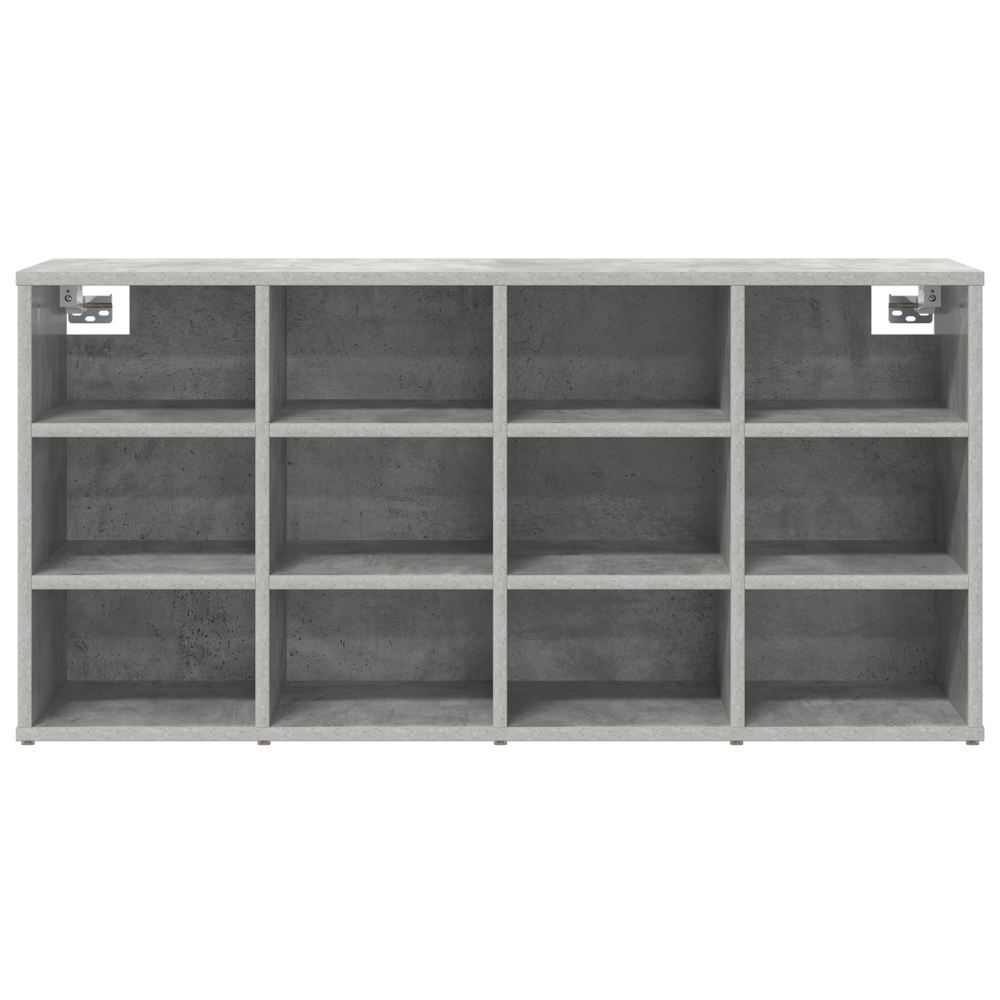 Produktbild för Skoskåp med hylla Betonggrå 103 x 30 x 51 cm Konstruerat trä