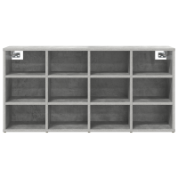 Produktbild för Skoskåp med hylla Betonggrå 103 x 30 x 51 cm Konstruerat trä