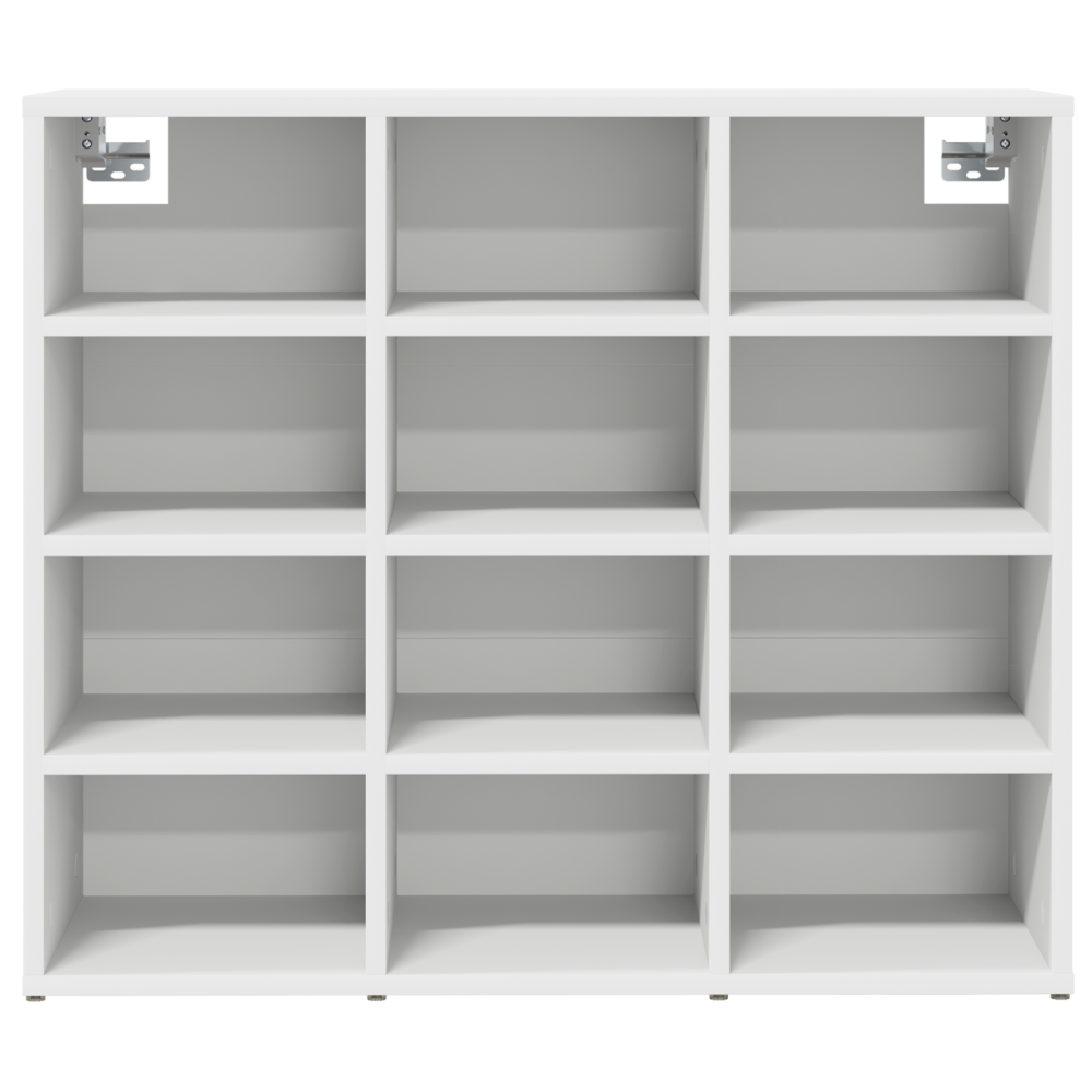 Produktbild för Skoskåp med hylla Vit 77,5 x 30 x 67 cm Konstruerat trä
