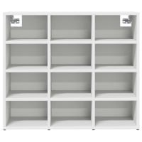 Produktbild för Skoskåp med hylla Vit 77,5 x 30 x 67 cm Konstruerat trä