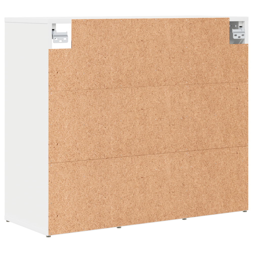 Produktbild för Skoskåp med hylla Vit 77,5 x 30 x 67 cm Konstruerat trä