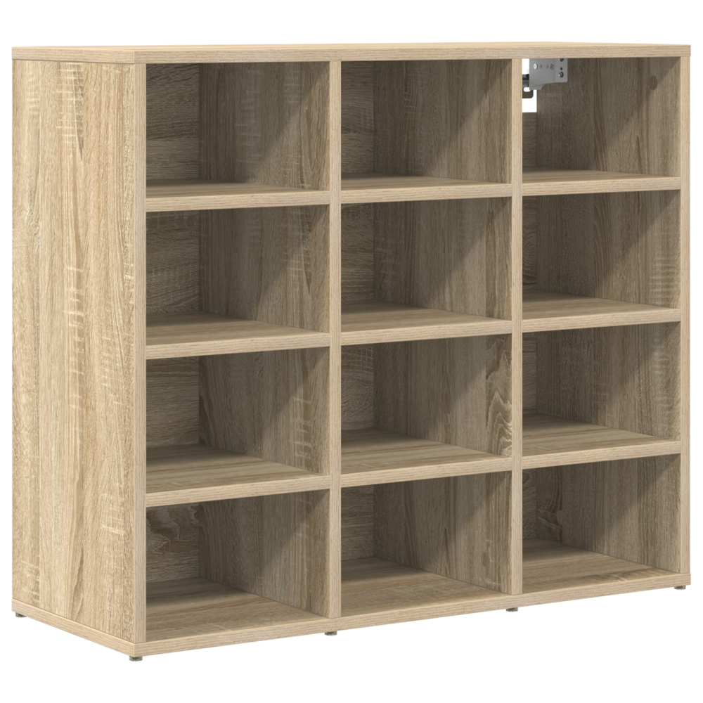 Produktbild för Skoskåp med hylla Sonoma-ek 77,5 x 30 x 67 cm Konstruerat trä