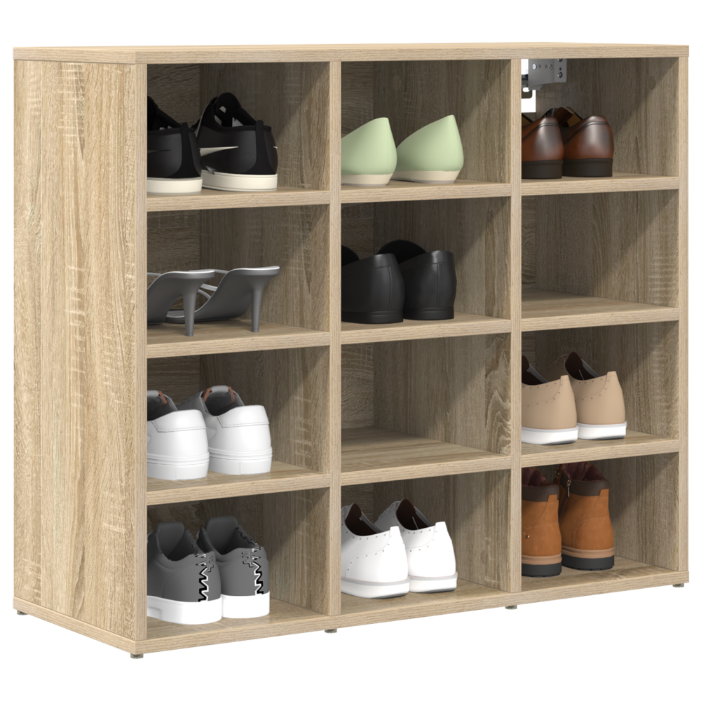 Produktbild för Skoskåp med hylla Sonoma-ek 77,5 x 30 x 67 cm Konstruerat trä